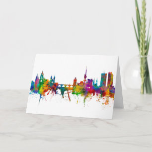 Prag (Praha) Tschechische Republik Skyline Karte