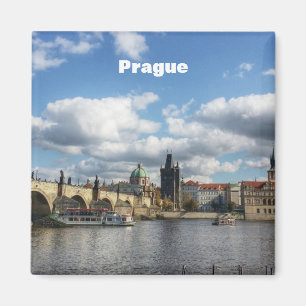 Prag Reise-Tourismus Vintage-Werbung Magnet