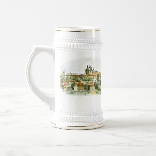 Prag-Schloss-Bier Stein Bierglas (Links)