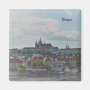 Prag-Schloss im Aquarell Magnet