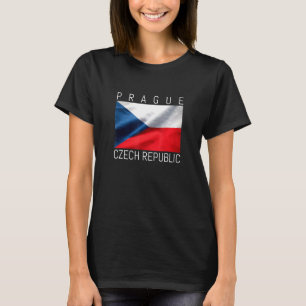 Prag Schöne Flagge der Tschechischen Republik Souv T-Shirt