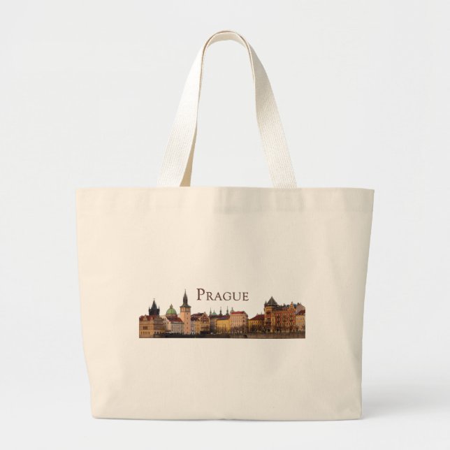 Prag: Skyline der Altstadt Jumbo Stoffbeutel (Vorne)