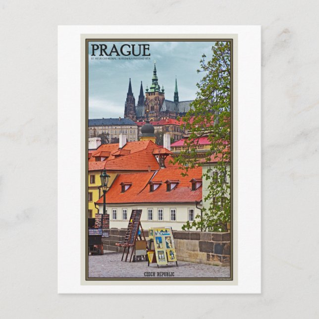 Prag - St. Vitus Kathedrale Postkarte (Vorderseite)
