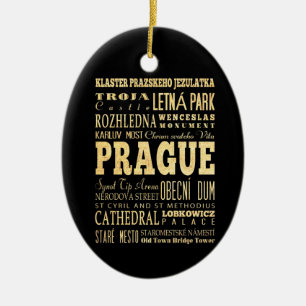 Prag Stadt der Tschechischen Republik Typografie K Keramik Ornament