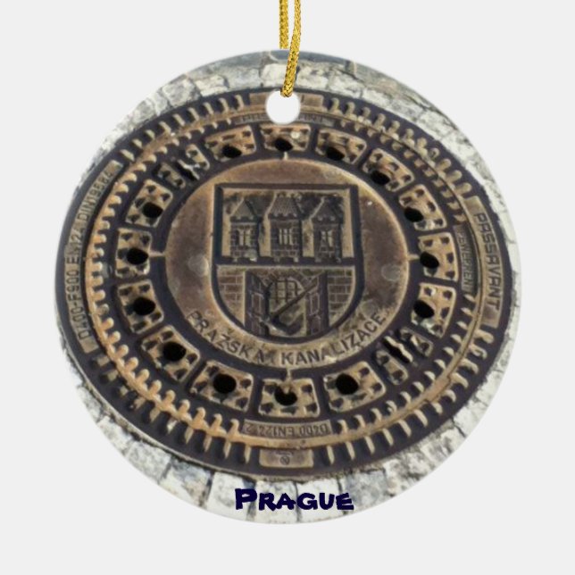 Prag-Straßen-Abdeckungs-Verzierungs-Tschechische Keramikornament (Vorne)