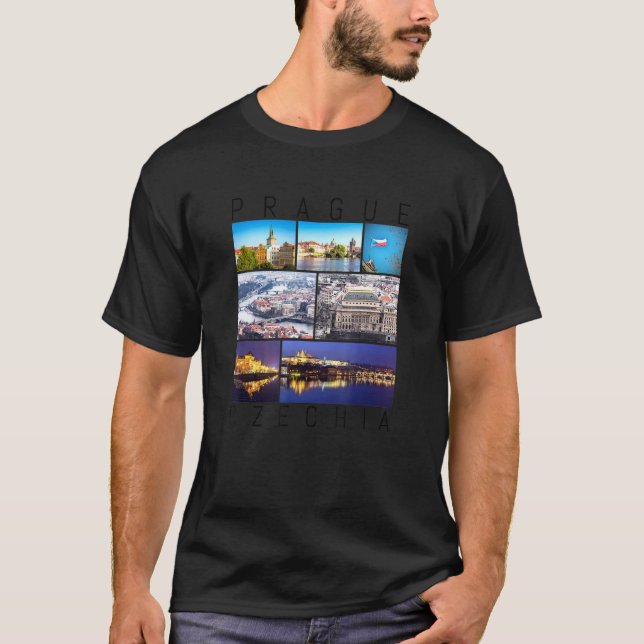 Prag Tschechien Bekannte Sehenswürdigkeiten T-Shirt (Vorderseite)
