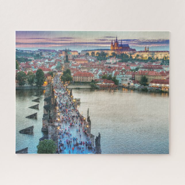 Prag Tschechien Charles Bridge Travel Foto Puzzle (Horizontal)