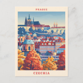 Prag Tschechien Elegante Kunst, Dichtung und Musik Postkarte