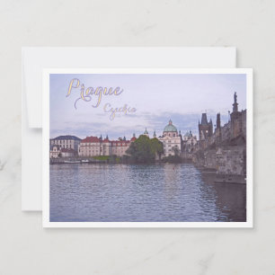 Prag, Tschechien, Karlsbrücke, Dusk Postkarte