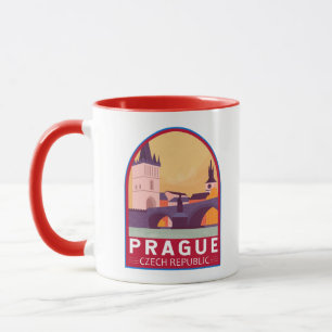 Prag Tschechien Reise Kunst Vintage Tasse