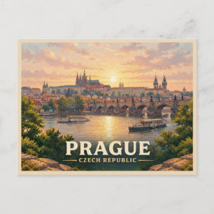 Prag Tschechien Reise Postkarte