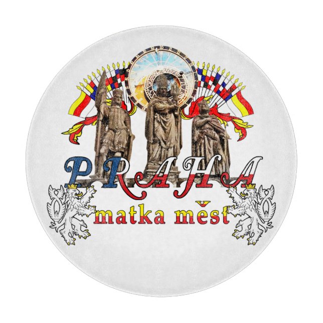 Prag Tschechien Rundschnitt Schneidebrett (Vorderseite)