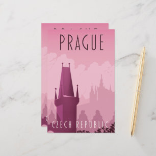 Prag Tschechien Vintages Reiseplakat