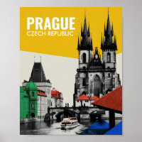 Prag Tschechische Republik Altstadt Skyline Collag
