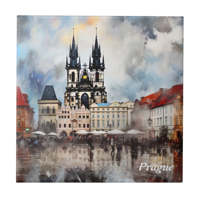 Prag, Tschechische Republik Fliese (Vorderseite)