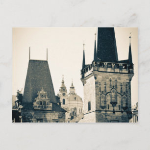 Prag, Tschechische Republik - Karlsbrücke Tower Ga Postkarte