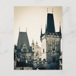 Prag, Tschechische Republik - Karlsbrücke Tower Ga Postkarte