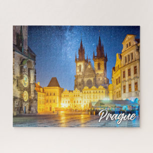 Prag, Tschechische Republik, nach Dunkelheit Puzzle