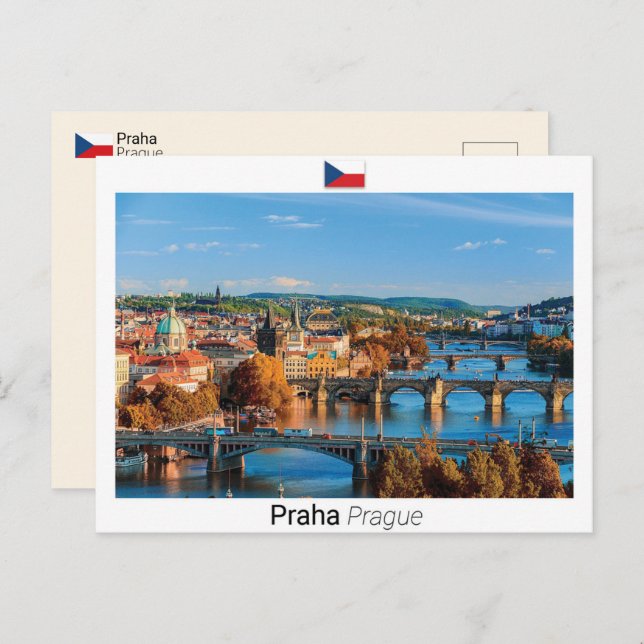 Prag - Tschechische Republik Postkarte (Vorne/Hinten)