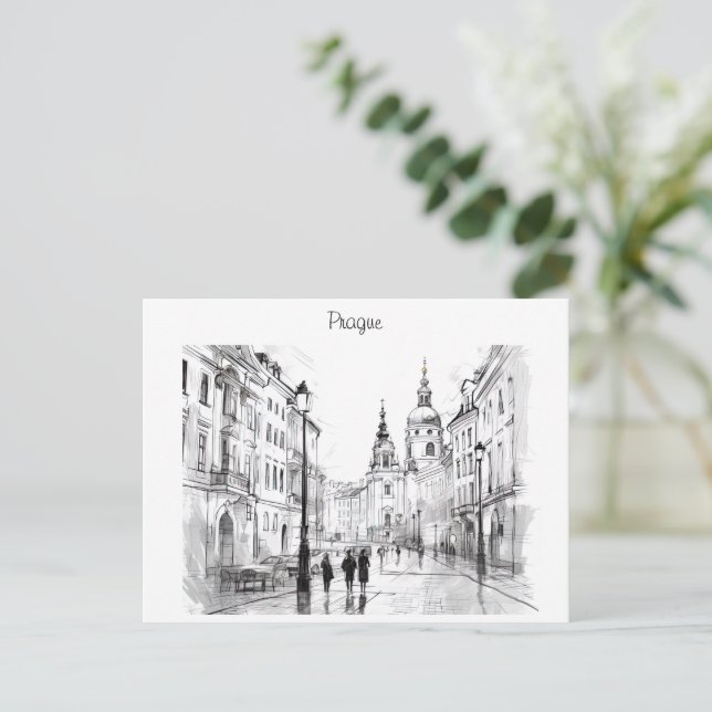 Prag Tschechische Republik Postkarte (Stehend Vorderseite)