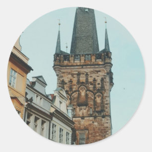 Prag Tschechische Republik Reisen Kunst Runder Aufkleber