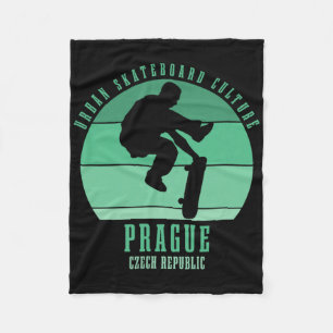 Prag Tschechische Republik Skateboarder Urne Skate Fleecedecke