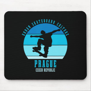Prag Tschechische Republik Skateboarder Urne Skate Mousepad