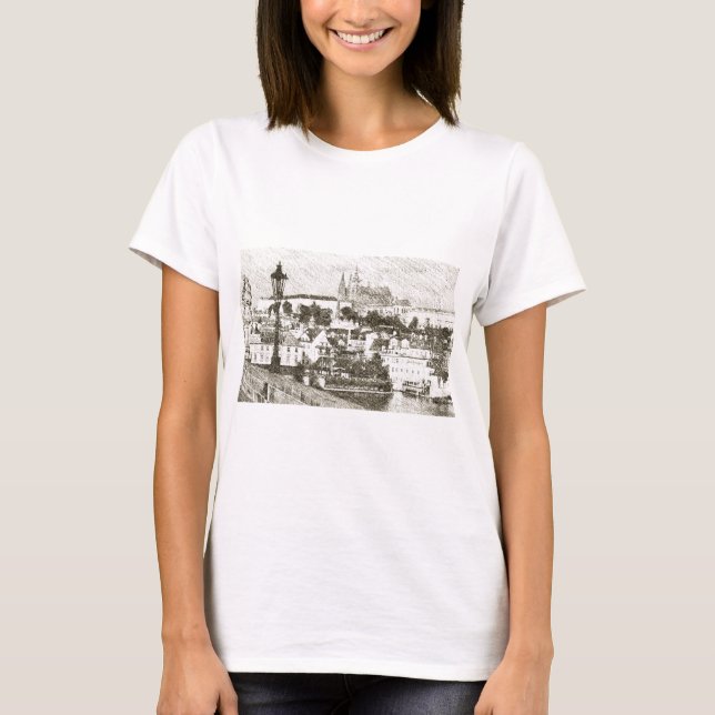 Prag, Tschechische Republik T-Shirt (Vorderseite)