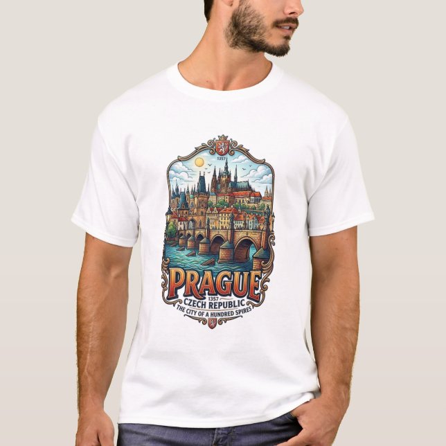 PRAG, TSCHECHISCHE REPUBLIK T-Shirt (Vorderseite)