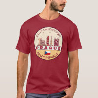 Prag Tschechische Stadt Skyline Emblem