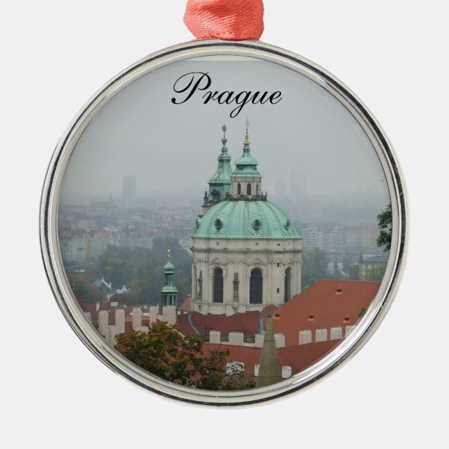 Prag-Verzierung Silbernes Ornament (Vorne)
