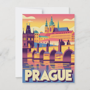 Prag Vintag Postkarte