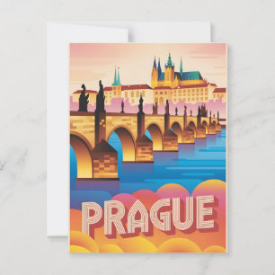 Prag Vintag Postkarte