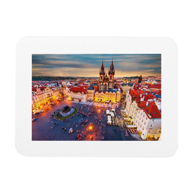 Prag zu Weihnachten Magnet (Horizontal)