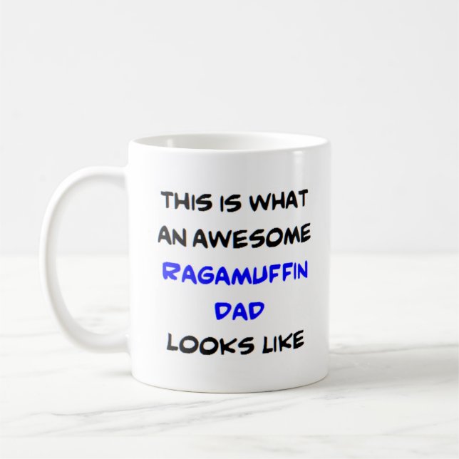 Pragamuffin Papa, phantastisch Kaffeetasse (Links)