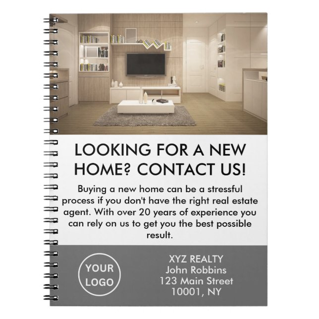 Prägantes, reales Anwesen Agent Notizblock (Vorderseite)