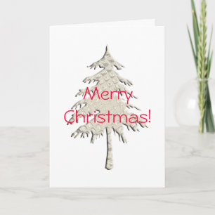 Prägeartiger Weihnachtsbaum! Feiertagskarte