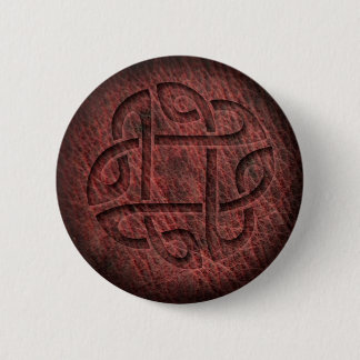 Prägeartiges Leder des keltischen Knotens Button