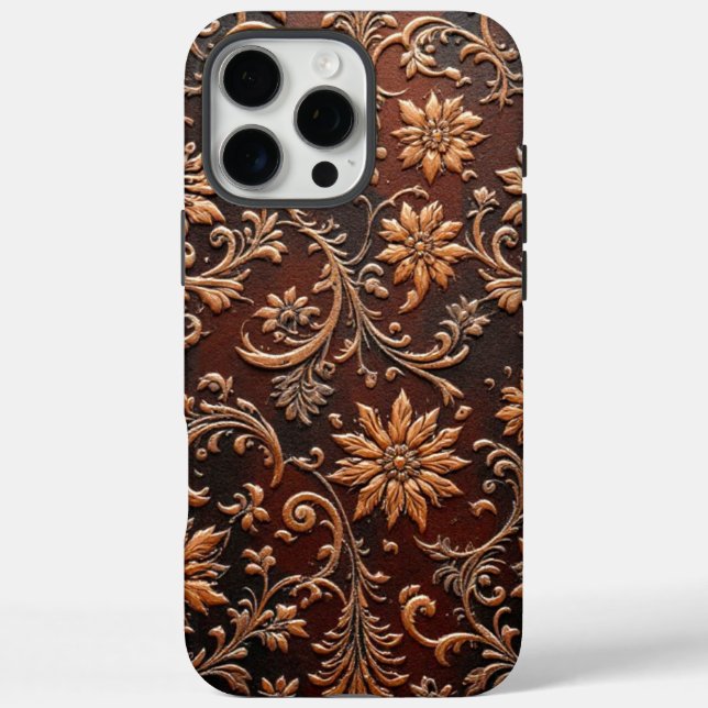Prägeblumen-Lederdesign Case-Mate iPhone Hülle (Rückseite)