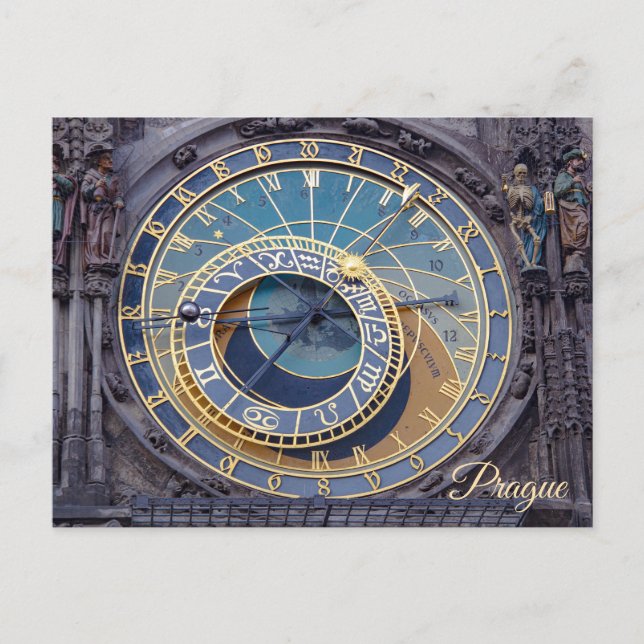 Prager astronomische Uhr Postkarte (Vorderseite)