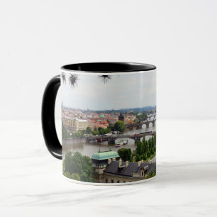 Prager Brücken Panorama, Moldau, Tschechien Tasse
