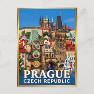 Prager Burg gotische Altstadt Postkarte