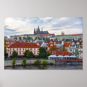 Prager Burg mit Blick auf Prag, Tschechische Repub Poster