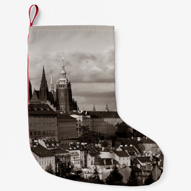 Prager Burg mit dem Veitsdom in Tschechien  Kleiner Weihnachtsstrumpf (Vorderseite)
