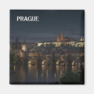 Prager Burg und Charles Bridge Magnet
