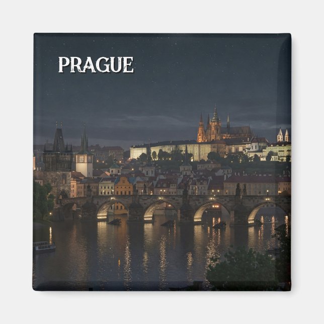 Prager Burg und Charles Bridge Magnet (Vorne)