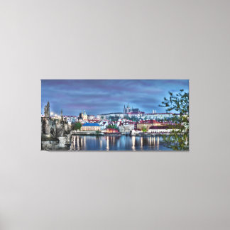 Prager Burg Vltava Leinwand
