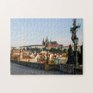 Prager Burgblick von der Karlsbrücke, Tschechien R Puzzle