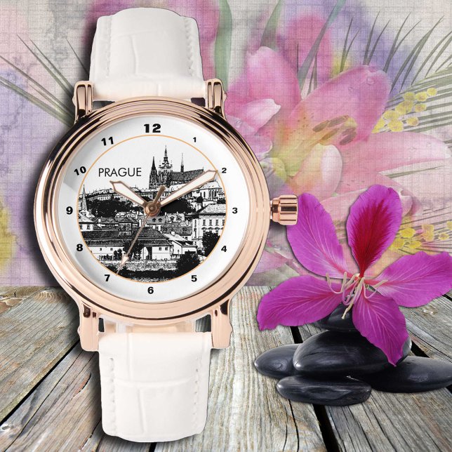 Prager Burguhr, Kathedrale, historische Kunst Armbanduhr (Von Creator hochgeladen)