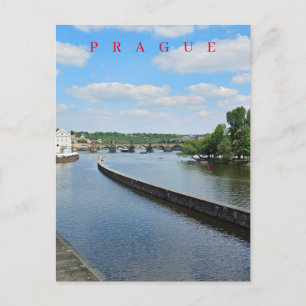 Prager Fluss Vltava Aussicht Postkarte